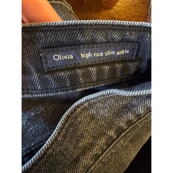 Citizens Of Humanity Jeans Women 25 Washed Black Olivia High Rise Slim Ankle - Picture 9 of 12